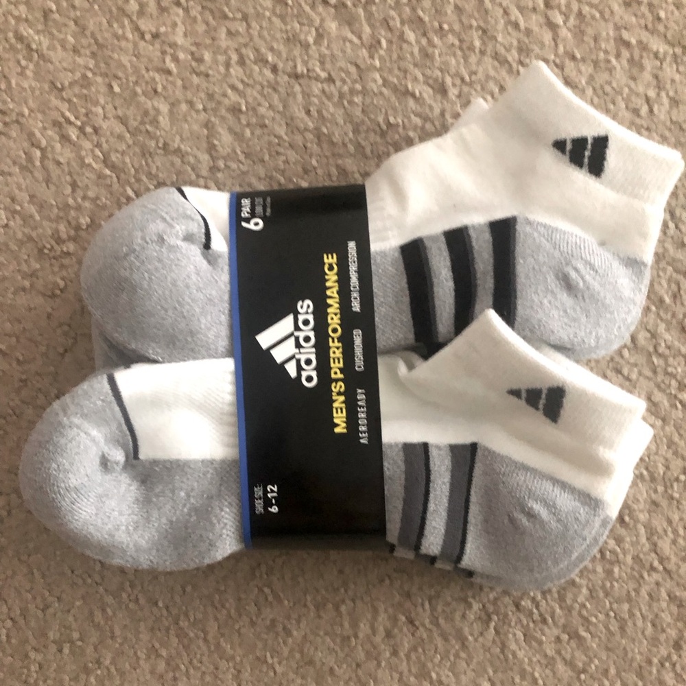 Adidas Men’s Performance Low Cut Socks (6 pack)